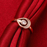 Rose Gold Platinum Plated Fashion Ring AAA Zirconia Women B256