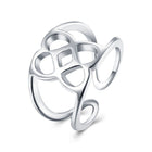 Rose Gold Platinum Plated Fashion Ring Women Open Double Line B476