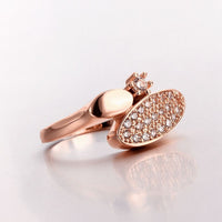 Rose Gold Plated Fashion Ring AAA Zirconia Women B246