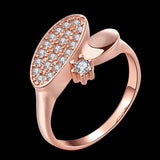 Rose Gold Plated Fashion Ring AAA Zirconia Women B246