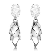 Rose Gold Plated  Earrings Drop Dangle Push Back .52" L264