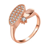 Rose Gold Plated Fashion Ring AAA Zirconia Women B246