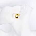 Rose Gold Plated Earrings Stud Push Back .84" L267