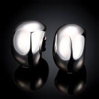 Rose Gold Plated Earrings Stud Push Back .84" L267