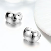Rose Gold Plated Earrings Stud Push Back .84" L267