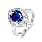Rose Gold Platinum  Plated Fashion Ring Red AAA Zirconia Women B255