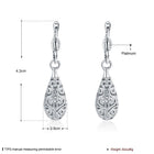 Rose Gold Platinum Plated Earrings Drop Dangle French Pierced .36" L243