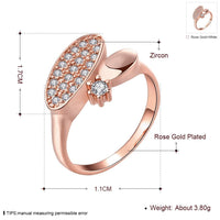 Rose Gold Plated Fashion Ring AAA Zirconia Women B246