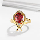 Rose Gold Platinum  Plated Fashion Ring Red AAA Zirconia Women B255