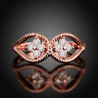Rose Gold Platinum Plated Fashion Ring AAA Zirconia Women B254