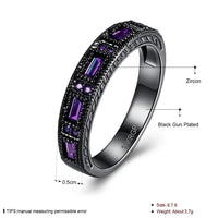 Gold Plated Black Gunmetal P Fashion Ring AAA Zirconia Men's Women Unisex B317