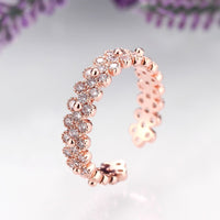 Rose Gold Plated Fashion Ring  AAA Zirconia For Women  B235