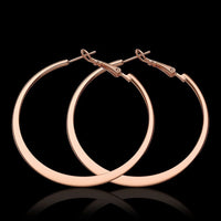 White Yellow Rose Gold Plated French Back Hoop Earrings L134