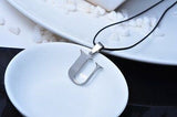 Stainless Steel Leather Necklace Pendant Lover Letter Initial Alphabet