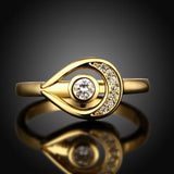 Rose Gold Platinum Plated Fashion Ring AAA Zirconia Women B256