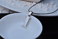 Stainless Steel Leather Necklace Pendant Lover Letter Initial Alphabet