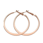 Hoop White Yellow Rose Gold Plated French Back Hoop Earrings L134