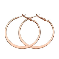 White Yellow Rose Gold Plated French Back Hoop Earrings L134