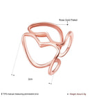 Rose Gold Platinum Plated Fashion Ring Women Open Double Line B171