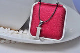 Stainless Steel Leather Necklace Pendant Lover Letter Initial Alphabet