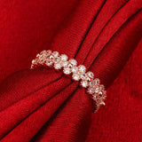 Rose Gold Plated Fashion Ring  AAA Zirconia For Women  B235