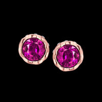 Rose Gold Plated Earrings Stud Czech Drill AAA Zirconia Push Back .34 L172