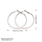 Hoop White Yellow Rose Gold Plated French Back Hoop Earrings L134