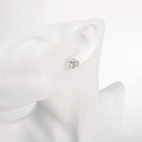 Rose Gold Plated Earrings Stud AAA Zirconia Push Back Hearts .44" L269