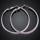 Hoop White Yellow Rose Gold Plated French Back Hoop Earrings L134