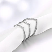 Rose Gold Platinum  Plated Fashion Ring AAA Zirconia Women knuckle B312