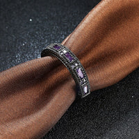 Gold Plated Black Gunmetal P Fashion Ring AAA Zirconia Men's Women Unisex B317