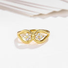 Rose Gold Platinum Plated Fashion Ring AAA Zirconia Women B254