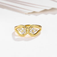 Rose Gold Platinum Plated Fashion Ring AAA Zirconia Women B254