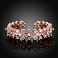 Rose Gold Plated Fashion Ring  AAA Zirconia For Women  B235