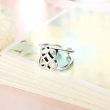 Rose Gold Platinum Plated Fashion Ring Women Open Double Line B476