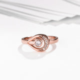 Rose Gold Platinum Plated Fashion Ring AAA Zirconia Women B256