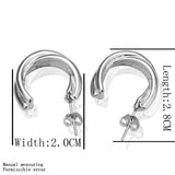 Rose Gold Platinum Plated  Earrings Stud  Push Back .8" L240