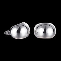 Rose Gold Plated Earrings Stud Push Back .84" L267