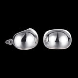 Rose Gold Plated Earrings Stud Push Back .84" L267