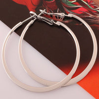 White Yellow Rose Gold Plated French Back Hoop Earrings L134