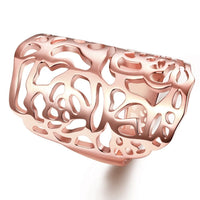 Rose Gold Plated Cocktail Ring Women B259