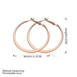 White Yellow Rose Gold Plated French Back Hoop Earrings L134