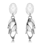 Rose Gold Plated Earrings Drop Dangle Fish Hook Leaf 52" L265