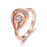 Rose Gold Platinum Plated Fashion Ring AAA Zirconia Women B256