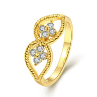 Rose Gold Platinum Plated Fashion Ring AAA Zirconia Women B254