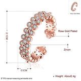 Rose Gold Plated Fashion Ring  AAA Zirconia For Women  B235