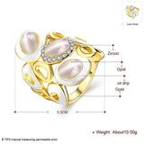 Rose Gold Platinum Plated Cocktail Ring AAA Zirconia Women B296